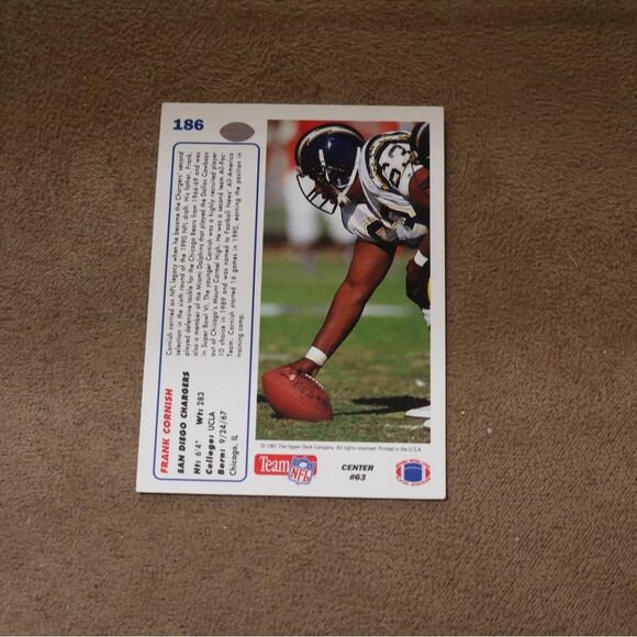 Frank Cornish #186 Football Card - Picture 2 of 2